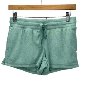 PJ Salvage Drawstring Terry Cloth Lounge Sleep Shorts - Seafoam Green